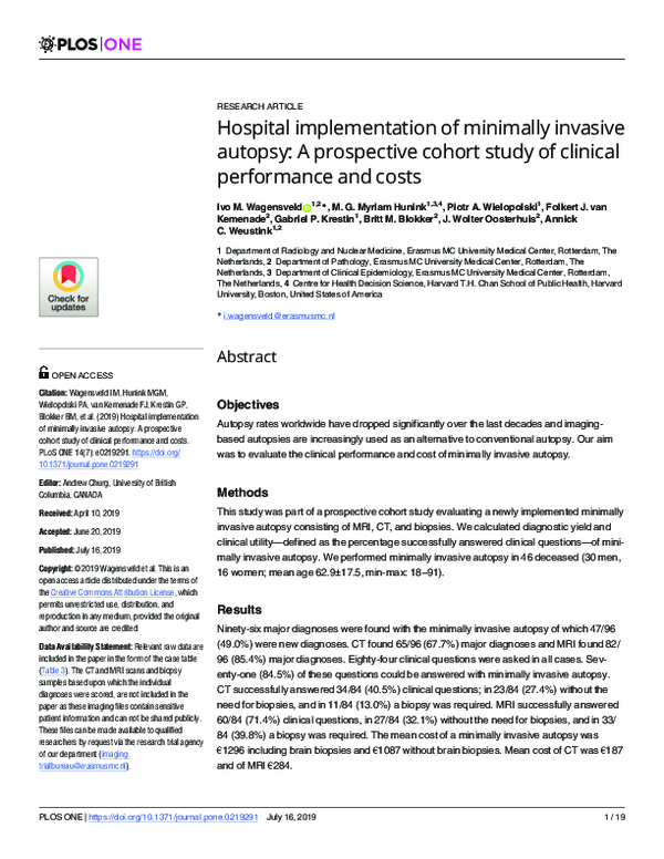 (PDF) Hospital implementation of minimally invasive autopsy: A ...