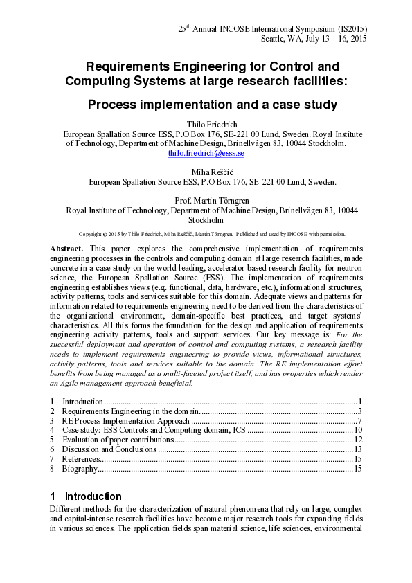 (PDF) Requirements Engineering for Control and Computing Systems at ...
