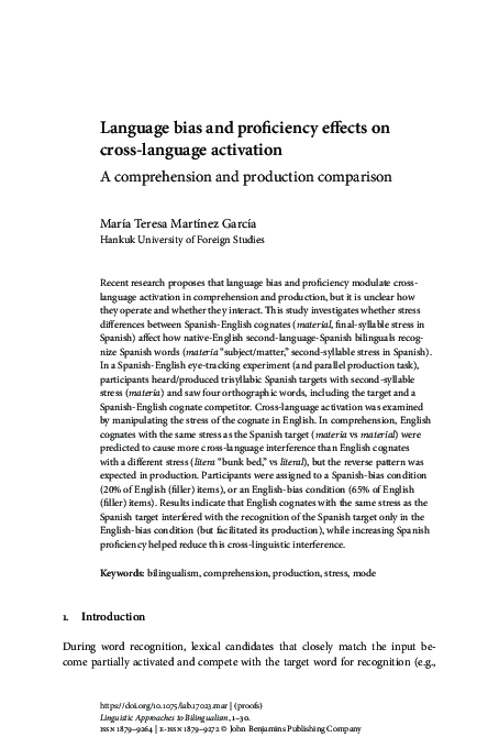 (PDF) Language bias and proficiency effects on cross-language ...