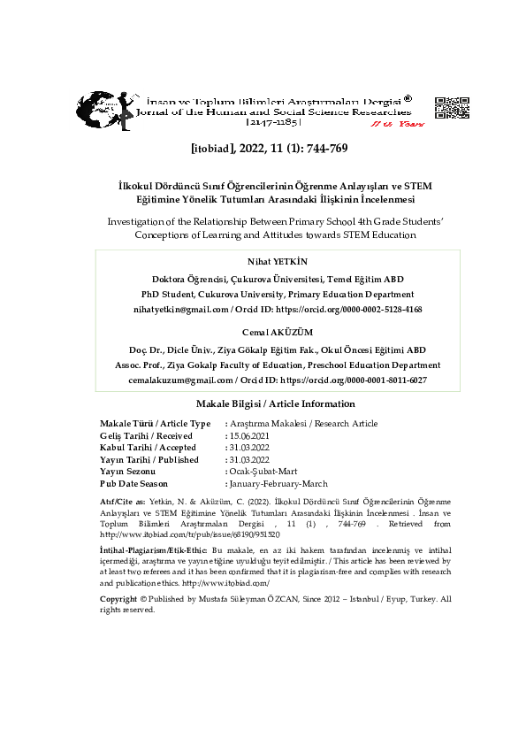 (PDF) Investigation of the Relationship Between Primary School 4th ...
