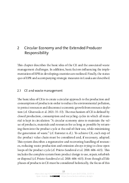 (PDF) 2 Circular Economy and the Extended Producer Responsibility