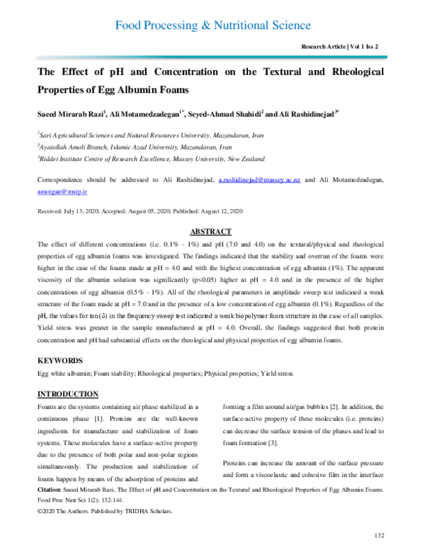 (PDF) The Effect of pH and Concentration on the Textural and ...