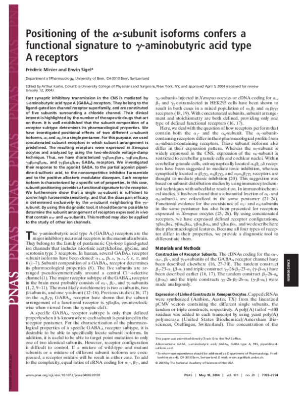 (PDF) Positioning of the α-subunit isoforms confers a functional ...
