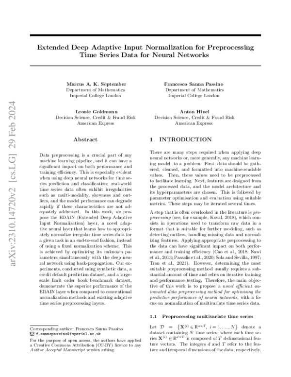 (PDF) Extended Deep Adaptive Input Normalization for Preprocessing Time ...