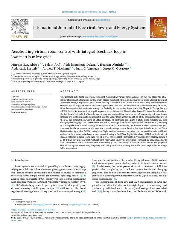 (PDF) Accelerating virtual rotor control with integral feedback loop in ...