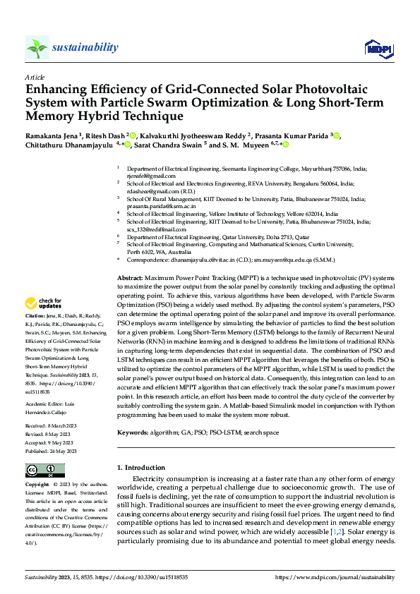 (PDF) Enhancing Efficiency of Grid-Connected Solar Photovoltaic System ...