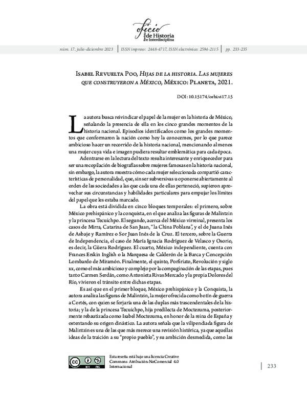 (PDF) Isabel Revuelta Poo, Hijas de la historia. Las mujeres que ...