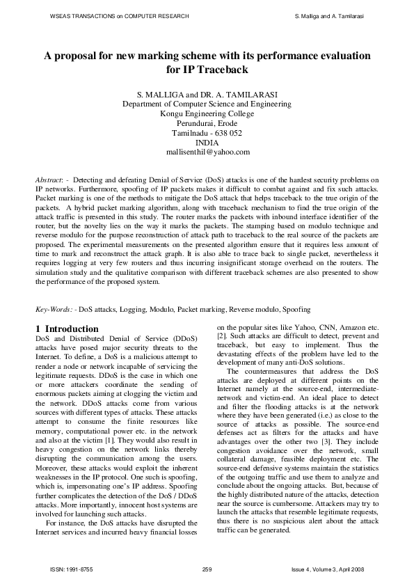 (PDF) A proposal for new marking scheme with its performance evaluation ...