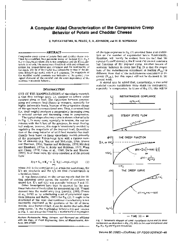 (PDF) A Computer Aided Characterization of the Compressive Creep ...