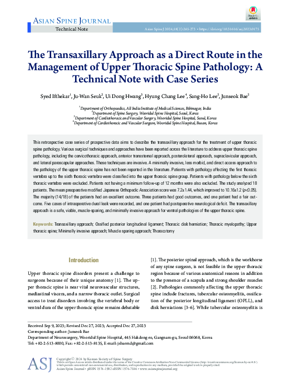 (PDF) The Transaxillary Approach as a Direct Route in the Management of ...