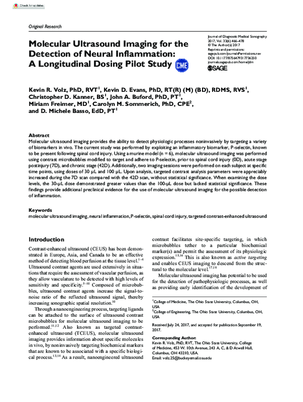 (PDF) Molecular Ultrasound Imaging for the Detection of Neural ...