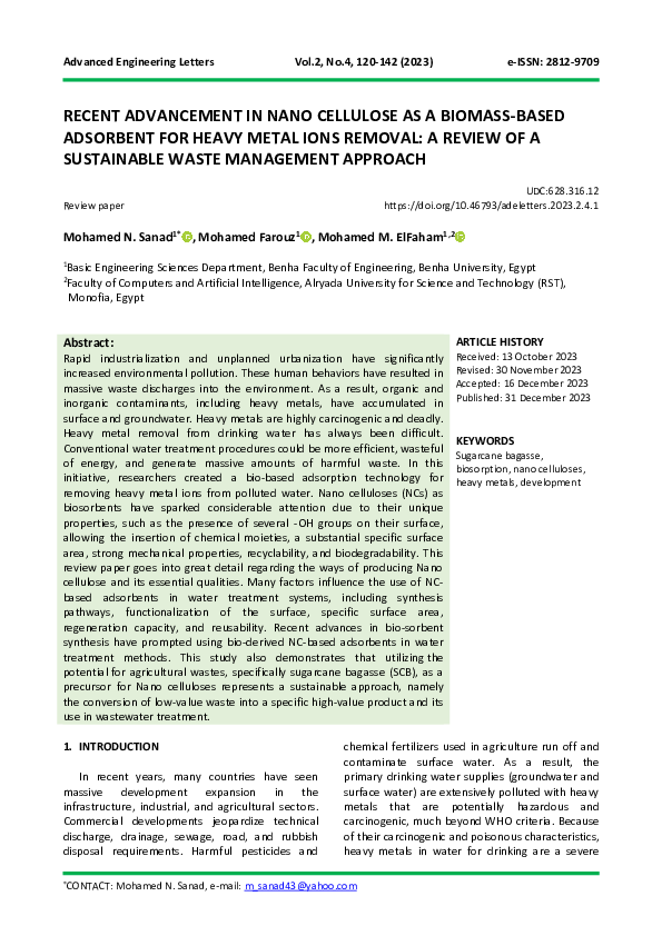 (PDF) Recent Advancement in Nano Cellulose as a Biomass-Based Adsorbent ...