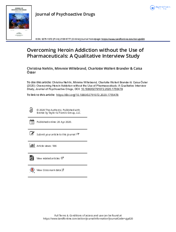 (PDF) Overcoming Heroin Addiction without the Use of Pharmaceuticals: A ...