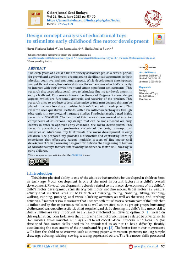 (PDF) Design concept analysis of educational toys to stimulate early ...