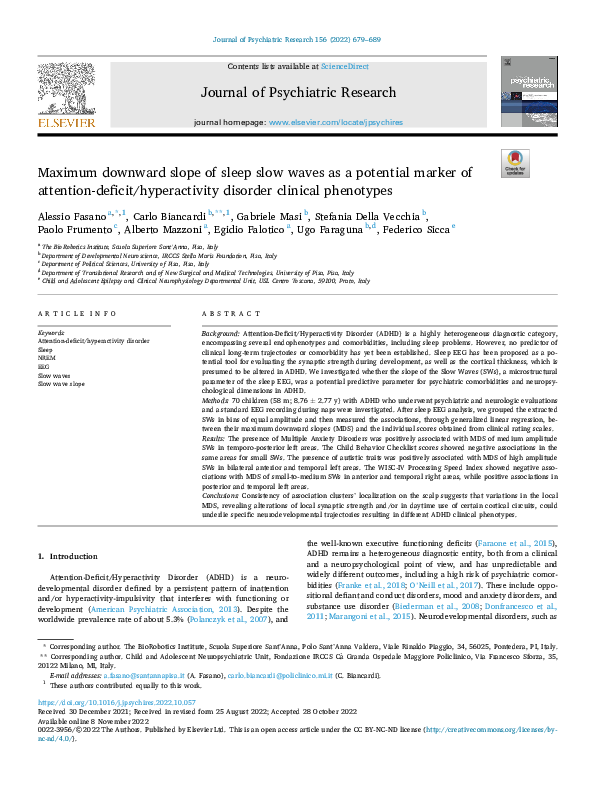 (PDF) Maximum downward slope of sleep slow waves as a potential marker ...