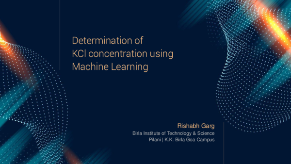 (PDF) Determination of KCl concentration using Machine Learning