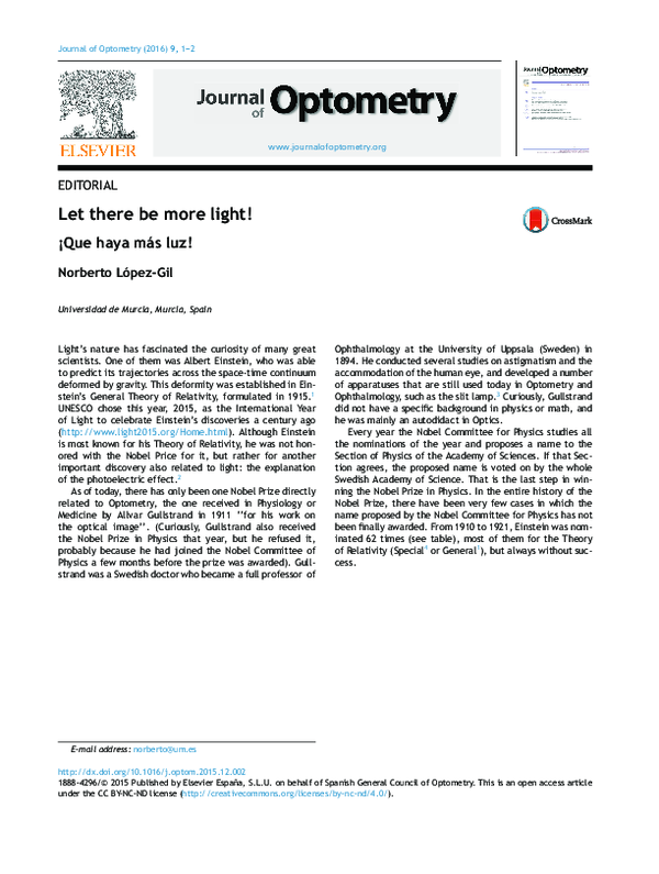 (PDF) Let there be more light!