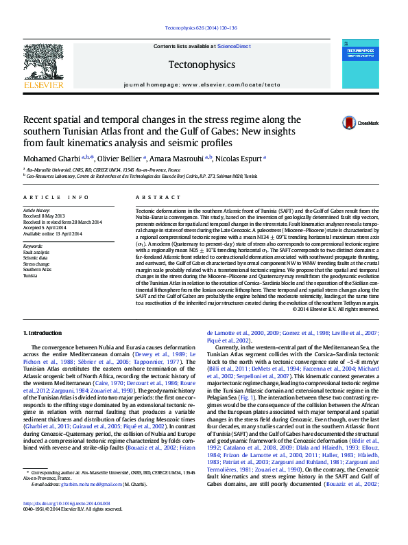 (PDF) Recent spatial and temporal changes in the stress regime along ...