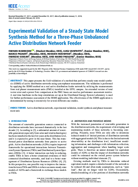 (PDF) Experimental Validation of a Steady State Model Synthesis Method ...