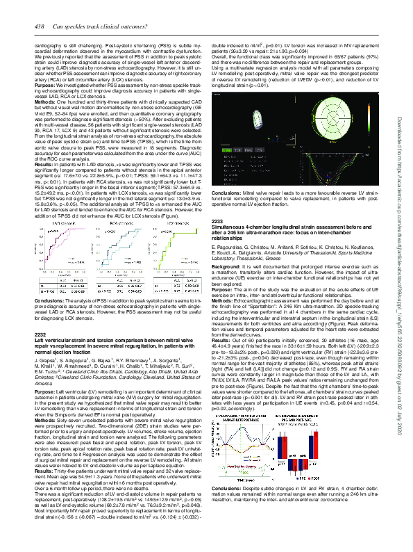(PDF) 2232Left ventricular strain and torsion comparison between mitral ...