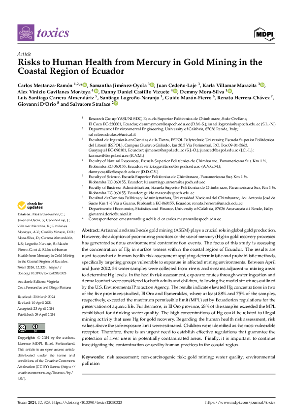 (PDF) Risks to Human Health from Mercury in Gold Mining in the Coastal ...