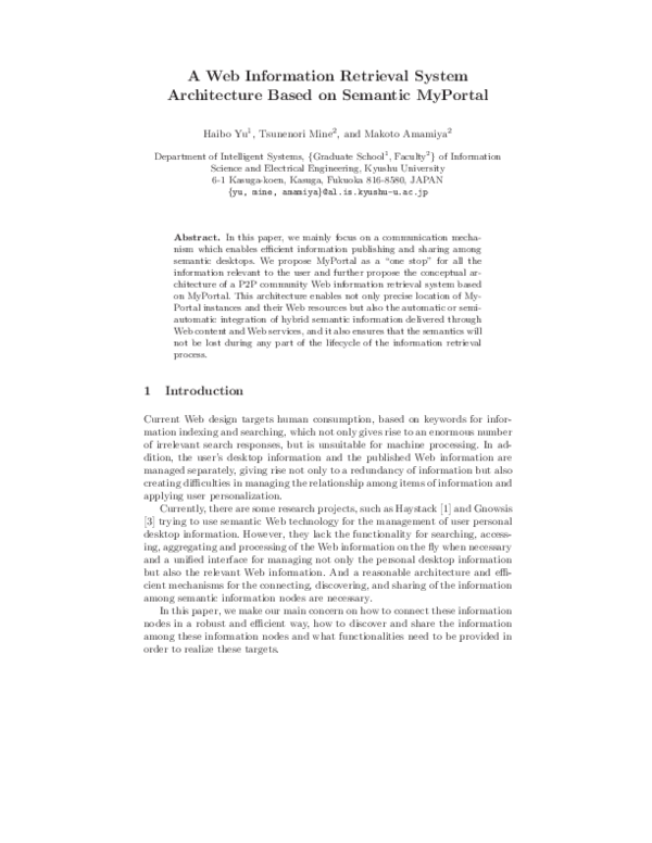 (PDF) A web information retrieval system architecture based on semantic ...