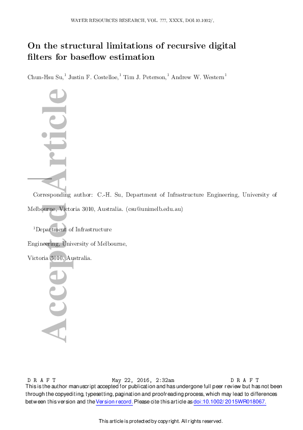 (PDF) On the structural limitations of recursive digital filters for ...