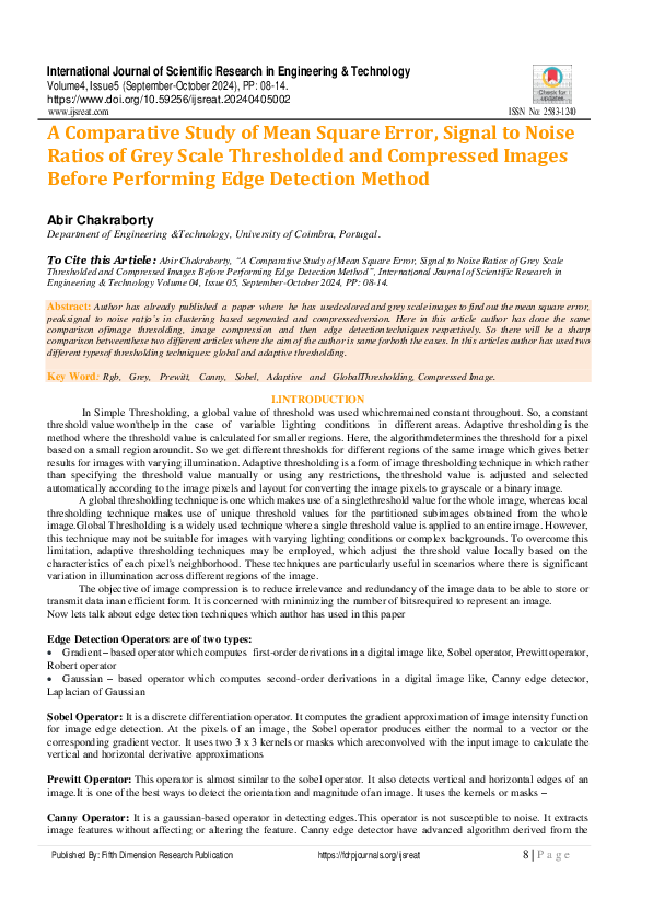 (PDF) A Comparative Study of Mean Square Error, Signal to Noise Ratios ...