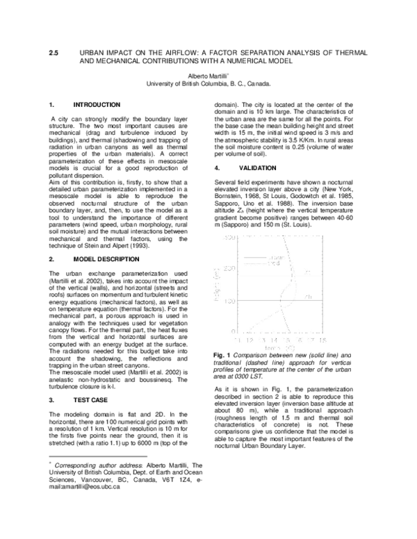 (PDF) 2 . 5 Urban Impact on the Airflow : A Factor Separation Analysis ...