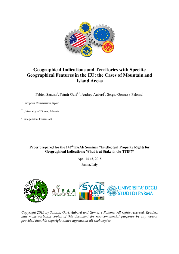 (PDF) Geographical Indications and Territories with Specific ...
