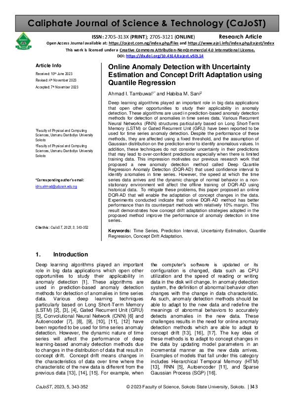 (PDF) Online anomaly detection with uncertainty estimation and concept ...