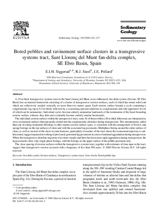 (PDF) Bored pebbles and ravinement surface clusters in a transgressive ...