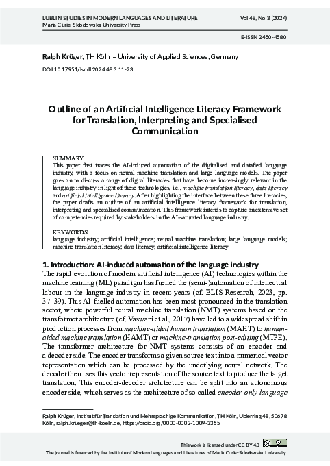 (PDF) Outline of an Artificial Intelligence Literacy Framework for ...