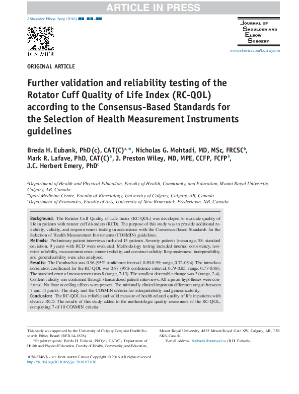 (PDF) Further validation and reliability testing of the Attitudes and ...