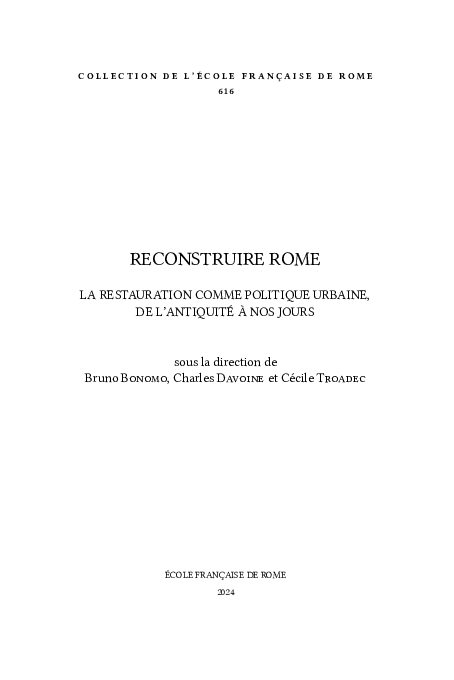 (PDF) A Rome, pour Rome, contre Rome: Enjeux artistiques, politiques et ...