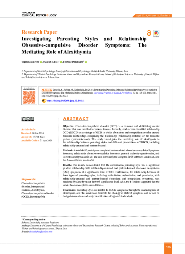 (PDF) Investigating Parenting Styles and Relationship Obsessive ...