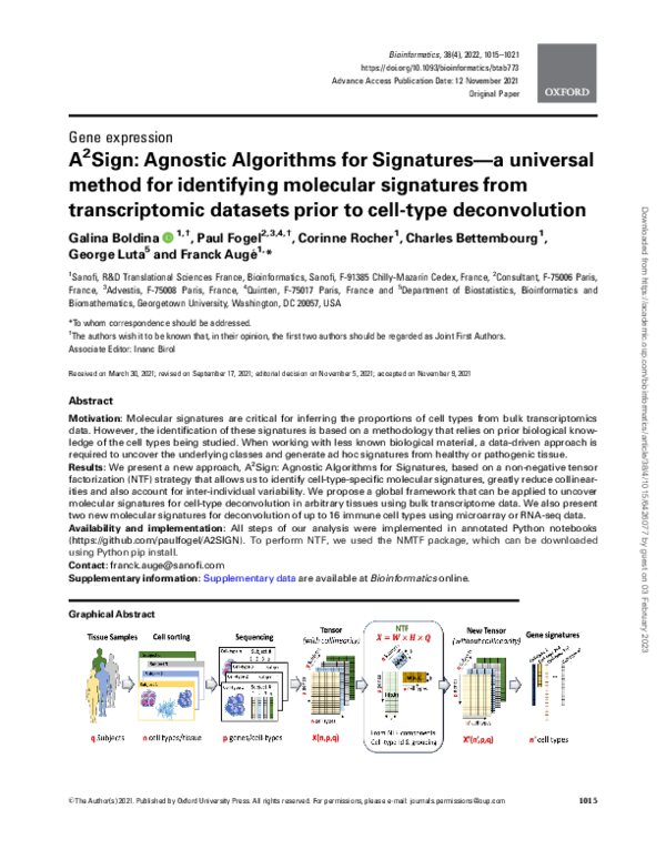 (PDF) A2Sign: Agnostic Algorithms for Signatures—a universal method for ...