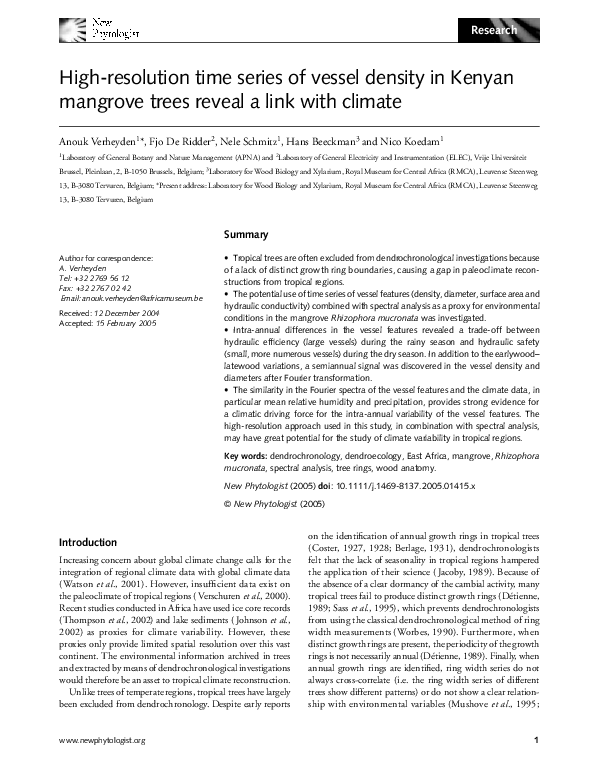 (PDF) High‐resolution time series of vessel density in Kenyan mangrove ...