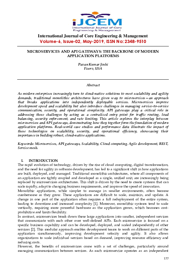 (PDF) MICROSERVICES AND API GATEWAYS: THE BACKBONE OF MODERN ...