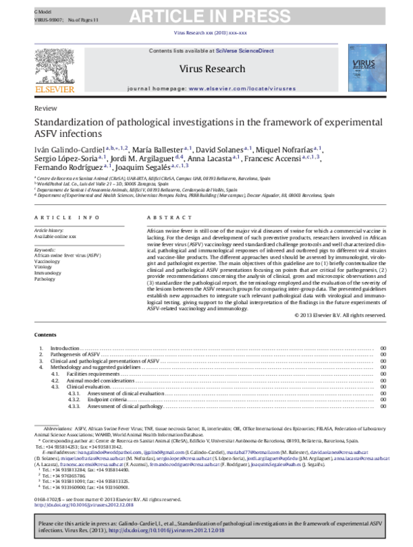 (PDF) Standardization of pathological investigations in the framework ...