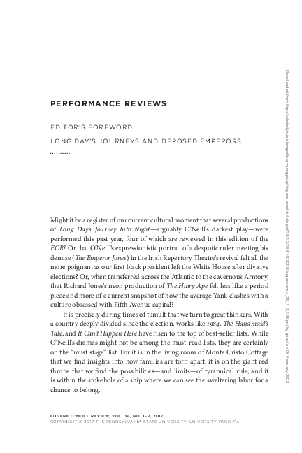 (PDF) Editor's Foreword: Long Day's Journeys and Deposed Emperors
