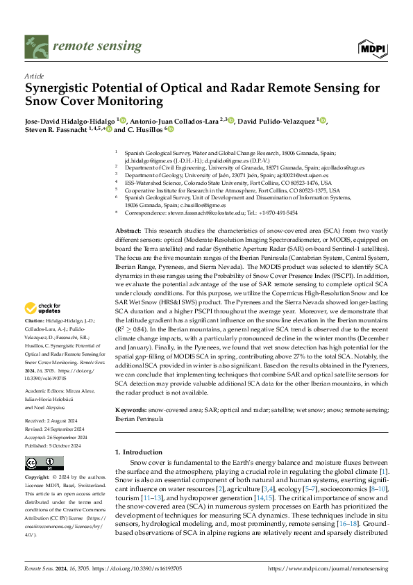 (PDF) Synergistic Potential of Optical and Radar Remote Sensing for ...