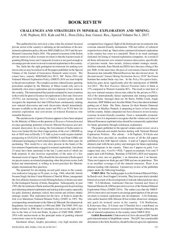 (PDF) Challenges and strategies in mineral exploration and mining
