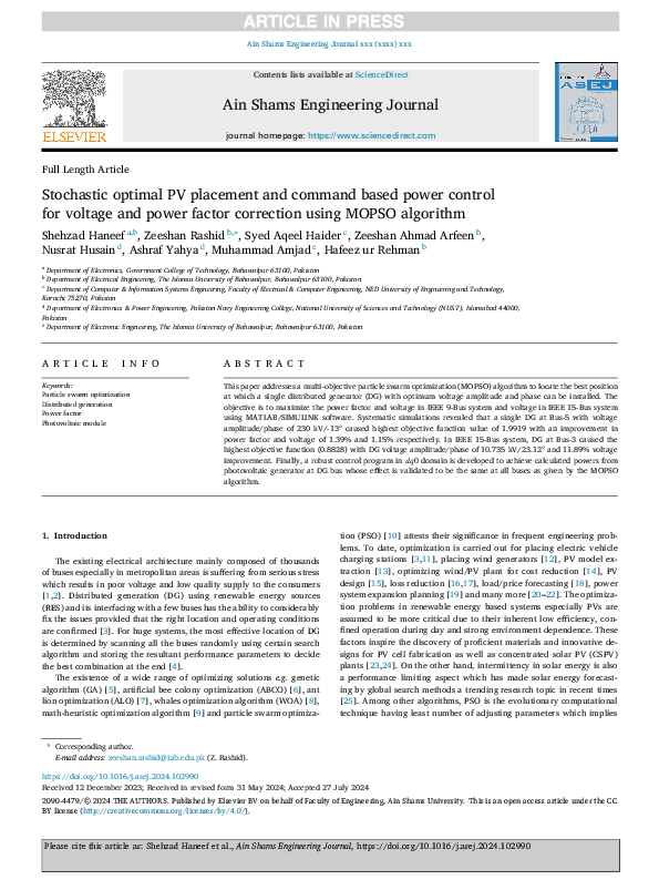 (PDF) Stochastic optimal PV placement and command based power control ...