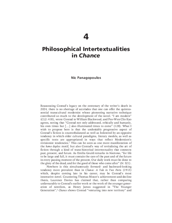 (PDF) Philosophical Intertextualities in Chance