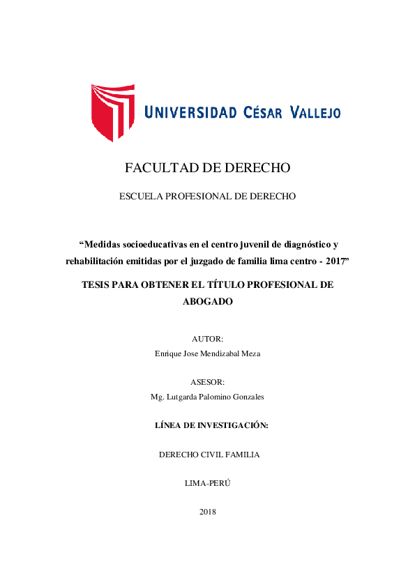 (PDF) Medidas socioeducativas en el centro juvenil de diagnóstico y ...