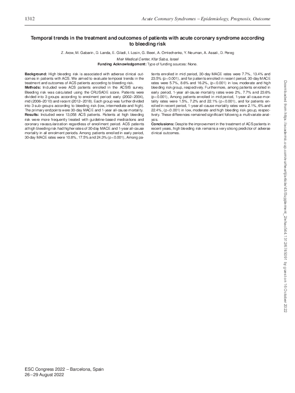 (PDF) Temporal trends in the treatment and outcomes of patients with ...