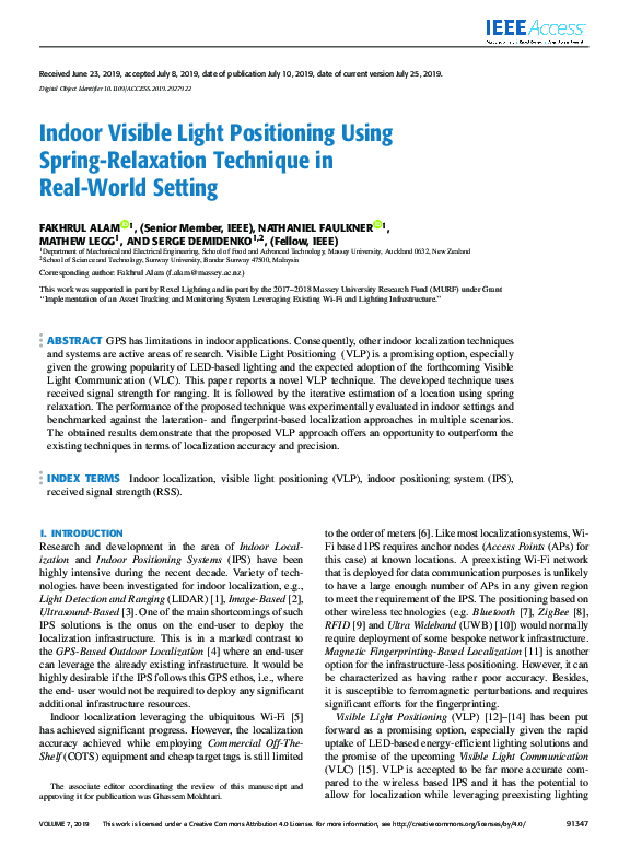 (PDF) Indoor Visible Light Positioning Using Spring-Relaxation ...