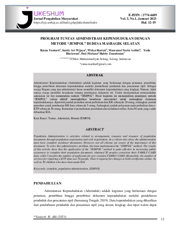 (PDF) Program Tuntas Administrasi Kependudukan dengan Metode “Jempol ...