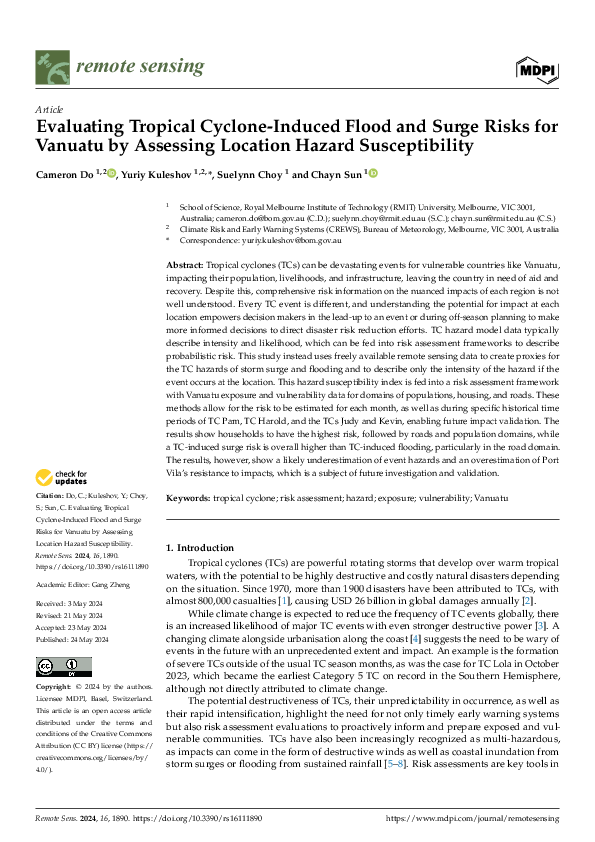 (PDF) Evaluating Tropical Cyclone-Induced Flood and Surge Risks for ...